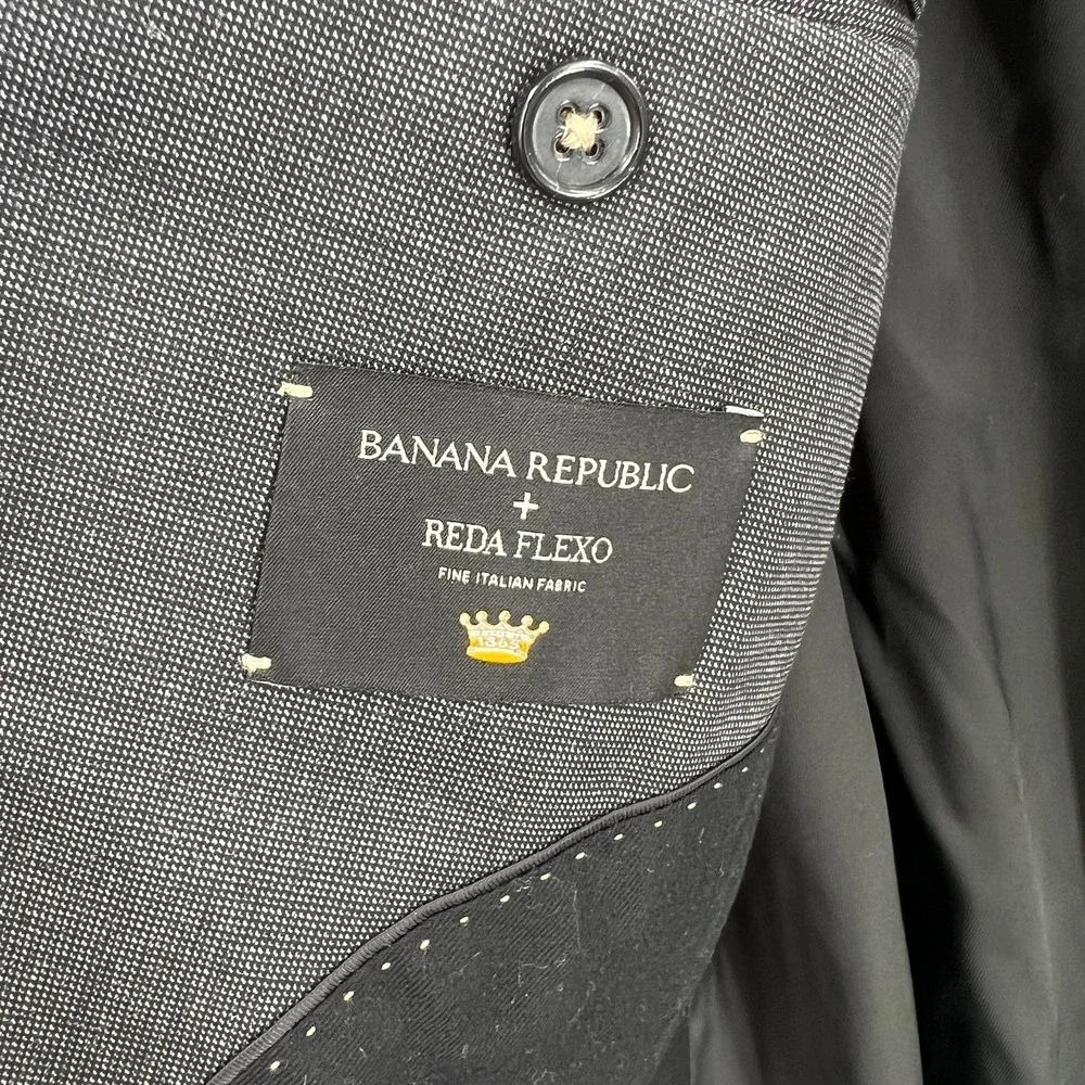 Banana Republic X reda flexo tailored slim fit wool sport coat blazer jacket 46R